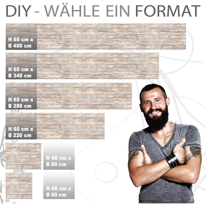 Самоклеючий кухонний фартух 280 х 60 см StickerProfis