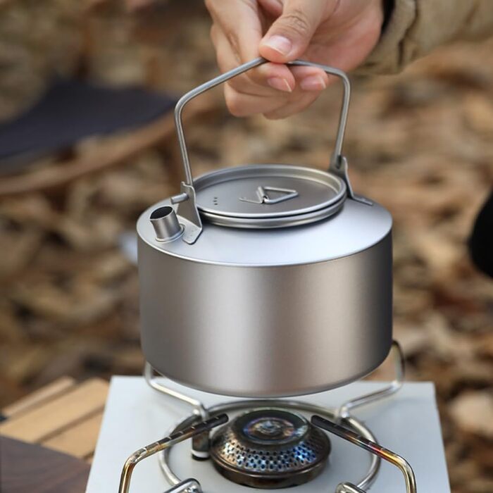 Титановый котелок для кемпинга 980 мл Feeshoppher