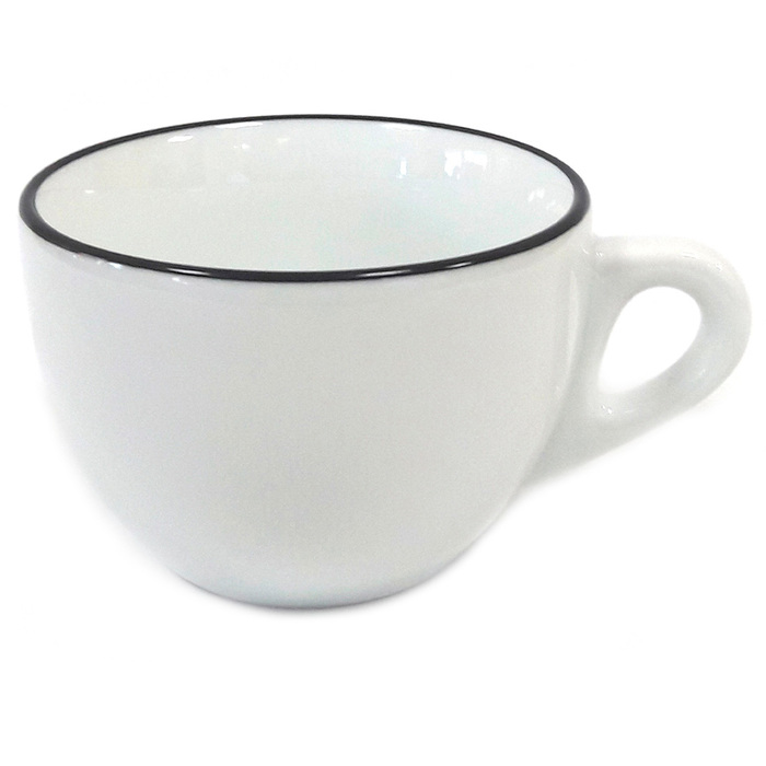 37571 Чашка caffe latte 350 Pennellessa Black rims мл серія 'Verona Millecolori'