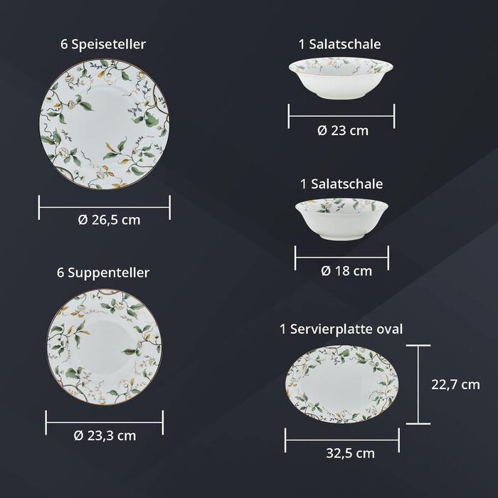 Набір посуду 20 предметів на 6 персон Peill+Putzler Germany