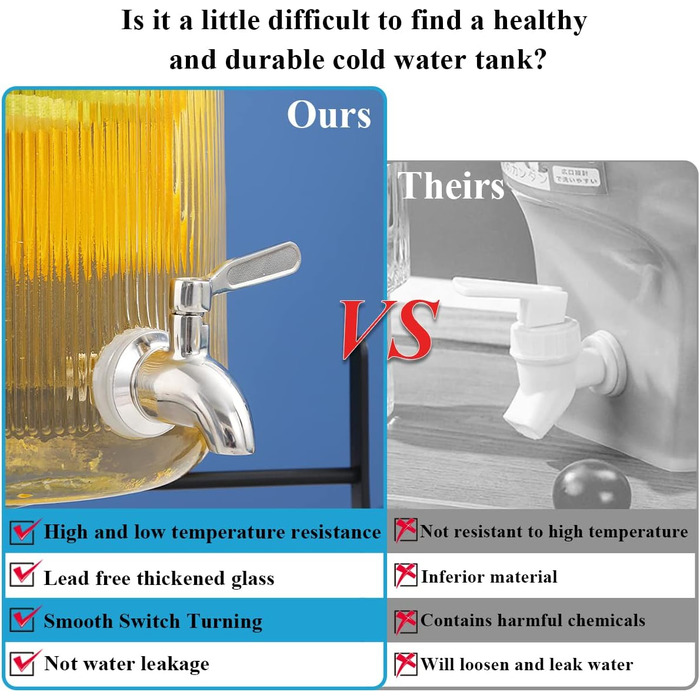 Стеклянный диспенсер для напитков 4 л Berglander