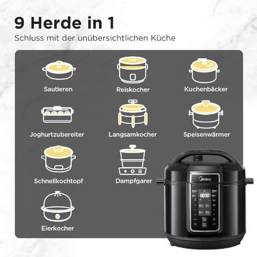 Електрична мультиварка 7,6 л 1200 Вт Midea