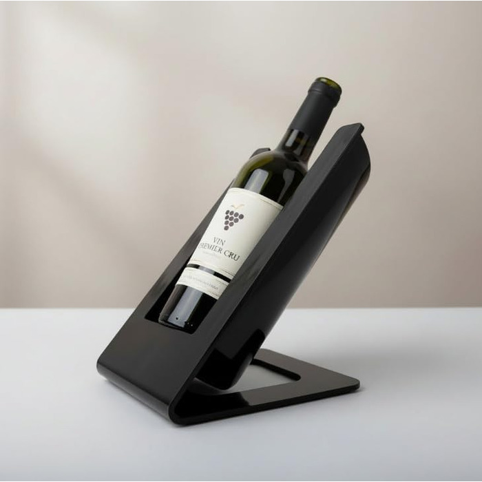 Акумуляторний охолоджувач для пляшок та вина, чорний глянцевий, зі змінним акумулятором