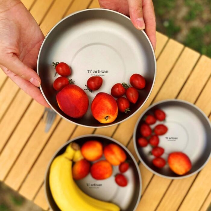 Ультралегкая титановая тарелка 700 мл EasyByMall