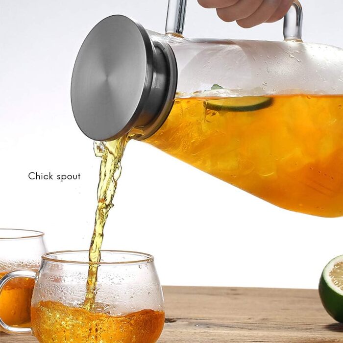 Стеклянный заварочный чайник 1,8л COMTERVI