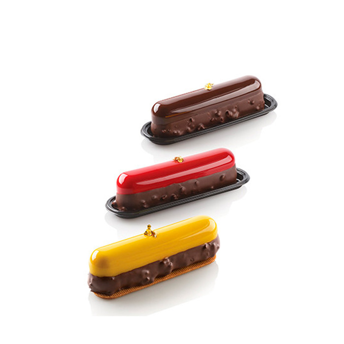 L'ECLAIR 120 Форма силіконова для еклерів 135 x28 h 37 мм120 мл x 8 = 960 мл+каттер+10 підкладок