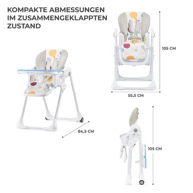 Детский стульчик для кормления с первых месяцев жизни YUMMY kk Kinderkraft