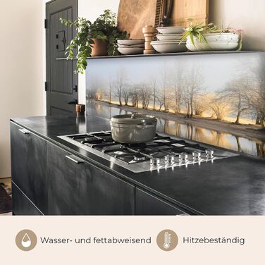 Кухонний фартух 60x80 см Самоклеючий настінний захисний екран для кухні Кухонний фартух Кухонні фасади Кухонні фартухи Кухонна стіна Вода - Пейзаж - (Природа - Пейзаж, 60 x 200 см)