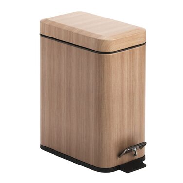 Відро для сміття 5 л з металевою кришкою, Medium Oak mDesign