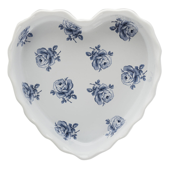 Форма керамічна для запікання CreativeTops Vintage Indigo Heart, 23 х 23 х 5 см