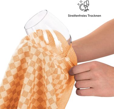 Кухонні рушники бавовняні 50 x 70 см, набір 10 предметів, помаранчеві Blumtal