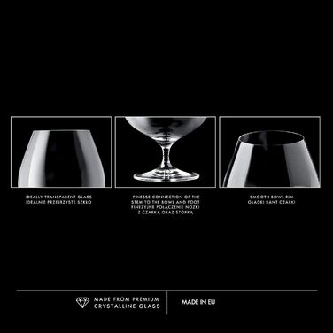 Набір келихів для бренді та коньяку 6 шт 590 мл Krosno