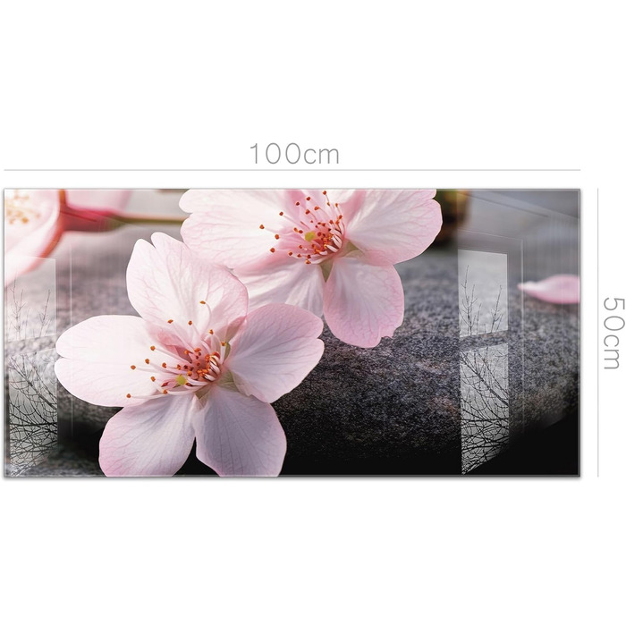 Кухонний фартух timalo зі скляним виглядом Північне море, очерет, захід сонця, океан, солома 2-мм акрилове скло Бризкозахисна стінка для плити, скляний кухонний фартух, акрилові скляні стінові панелі, захисна панель для фартуха (100 x 50 см, 314- Вишневий