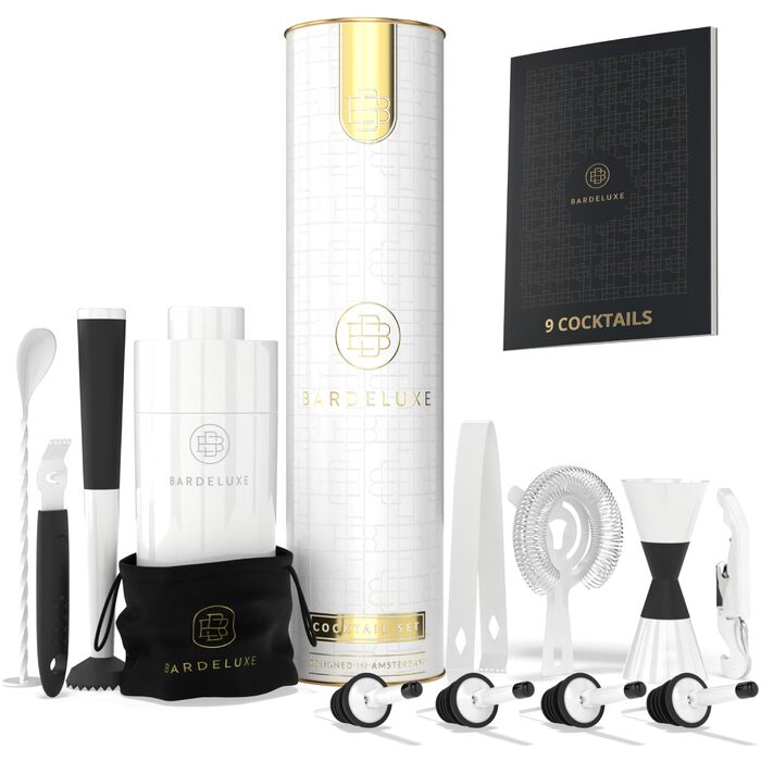 Набір для коктейлів преміум-класу 12 предметів білий BarDeluxe