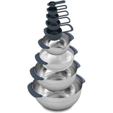 Набір мисок, 9 предметів, сірий Nest 9 Plus Joseph Joseph