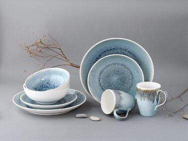 Набір посуду Caldera, комбінований сервіз 8 предметів (Ice Blue), 25863