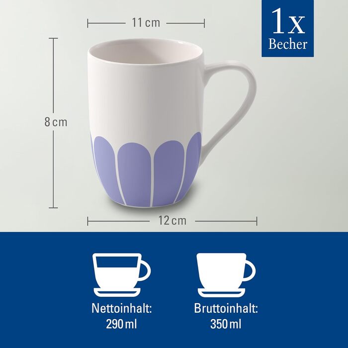 Кухоль 290 мл, синій Fleur Villeroy & Boch