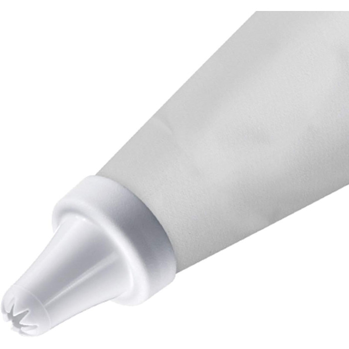 Кондитерський мішок 28 см та 5 пластикових насадок, кремово-білий Westmark