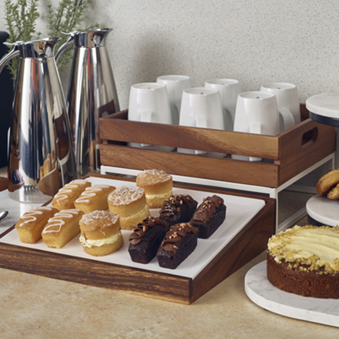 Стойка деревянная для ящика 34.5*28.5*h 7 см, Acacia Wood, GenWare