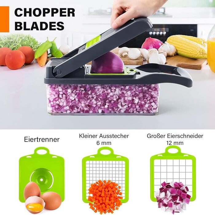 Універсальна овочерізка 16-в-1, сірий колір Etievort