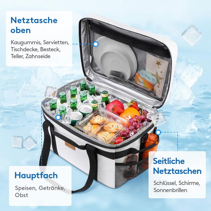 Термосумка 30 л біла Lifewit