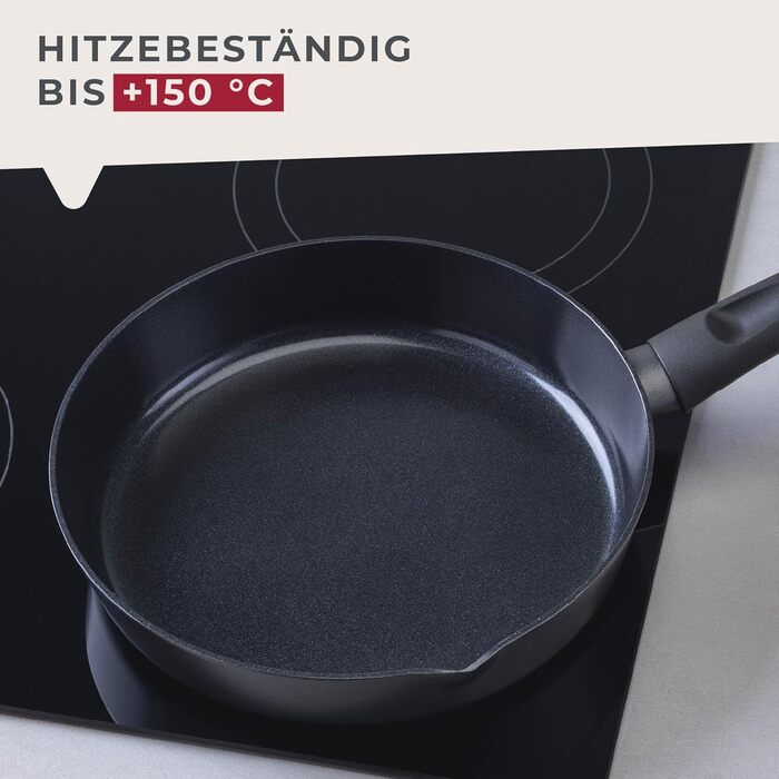 Сковорода 24 см глибока з керамічним покриттям, чорна Highrise Fackelmann
