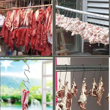 Набор из 20 крючков для мяса 13 см, нержавеющая сталь GYUEE