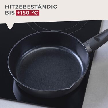 Сковорода 20 см глибока з керамічним покриттям, чорна Highrise Fackelmann