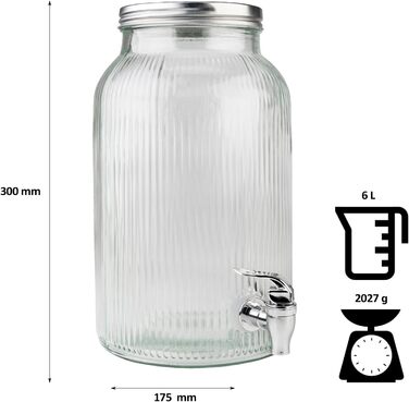 Диспенсер для напитков с краном 6 л SUPERBUTELKI.PL