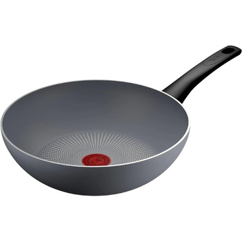 Tefal Сковорода ВОК Halo, 28см, алюминий, бакелит, серый