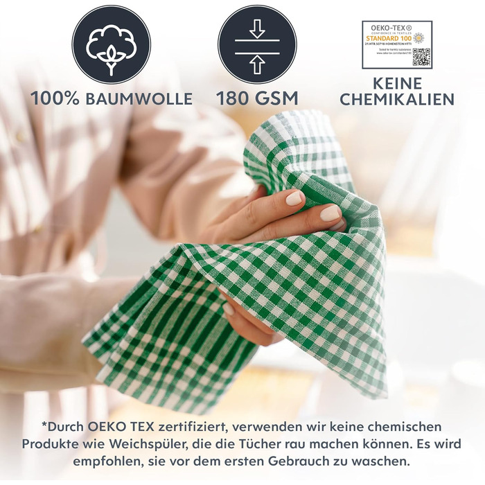 Набір з 10 рушників для кухонного посуду, бавовна Twinzee