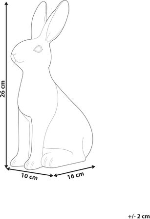 Декоративна фігурка кролика на Великдень 26 см Beliani