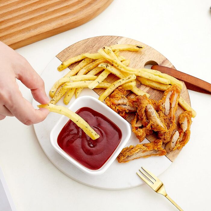 Набор из 6 керамических мисок для соусов 0,09 л, белый Swuut