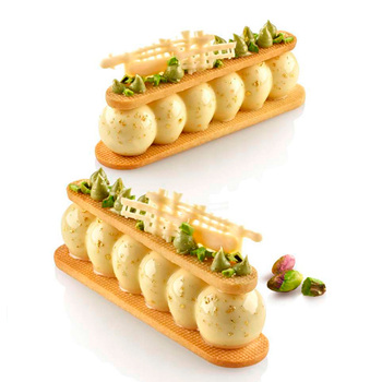 TRUFFLE ECLAIR 75 Форма силіконова 'еклер трюфель' 130х30,5 h27,5 мм (8х75 мл) + каттер