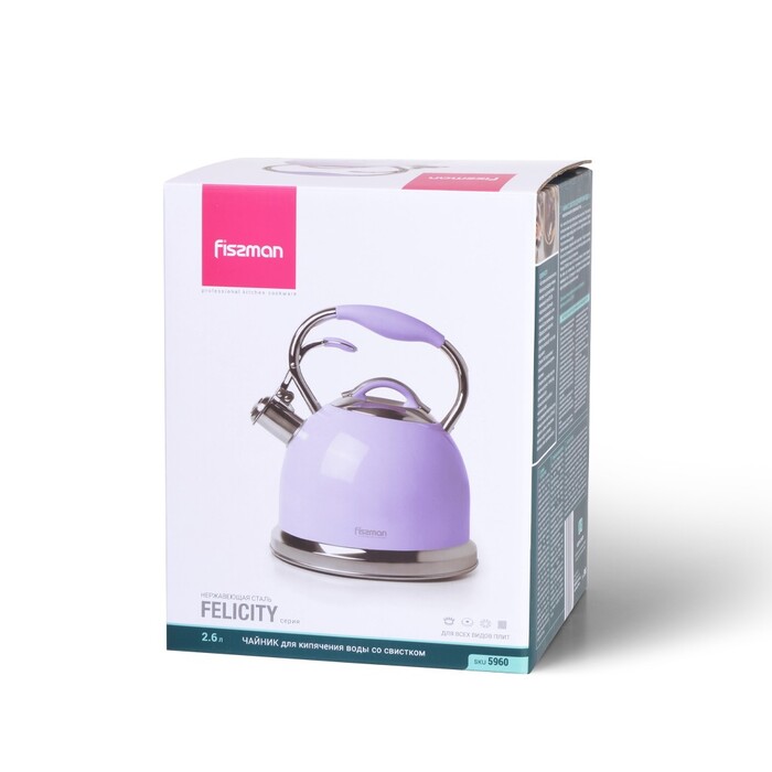 Чайник для плити Fissman зі свистком FELICITY 2,6 л (5960)