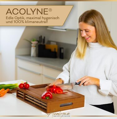 Разделочная доска с 4 поддонами для капель Acolyne