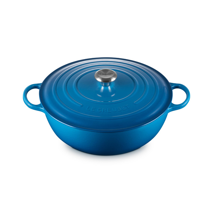 Чавунна каструля Le Creuset Signature La Marmite, 32 см, 4,1 л, колір Marseille (підходить для всіх типів плит, включаючи індукційні)
