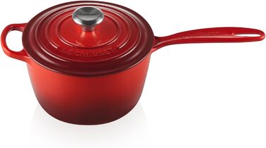 Чугунный сотейник Ø 18 см, 1,8 л с крышкой, вишнево-красный Signature Le Creuset