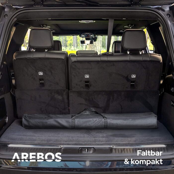 Складной кемпинговый стол 90x51,5 см черный Arebos