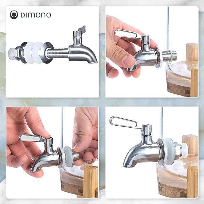 Диспенсер для напоїв зі сталевим краном 5 л Dimono