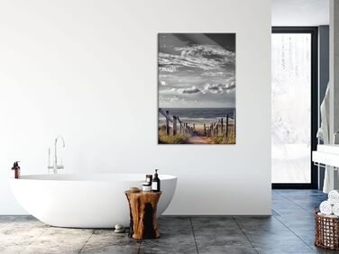 Скляна картина біля моря 60 x 80 см Pixxprint
