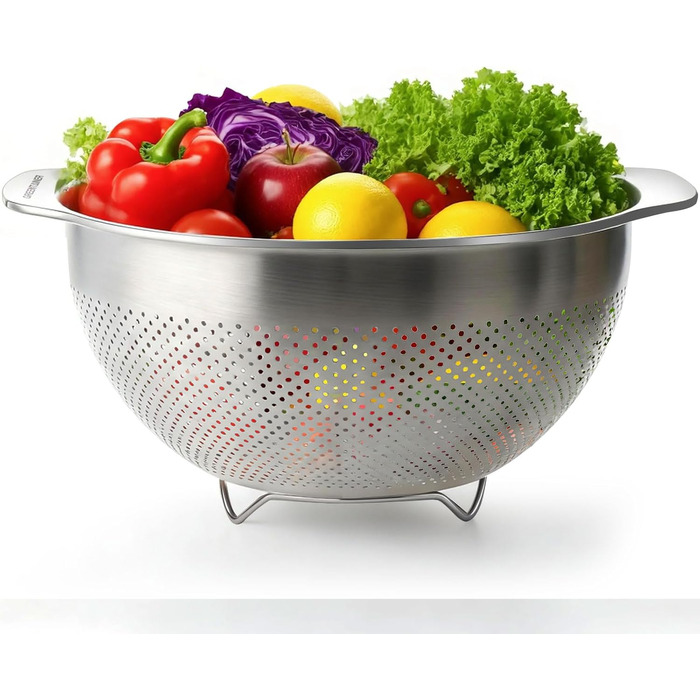 Кухонний друшляк-сито з 2 ручками 27 см Greentainer