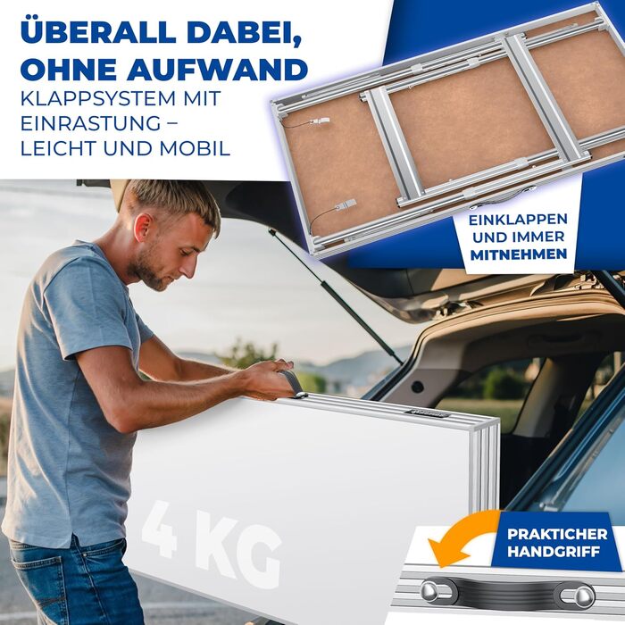 Набір із 3 столів для кемпінгу 100 х 60 см KESSER