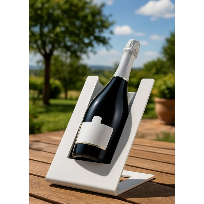 Охладитель для бутылок вина, белый, с хладоэлементом, вмещает стандартную бутылку 750 мл