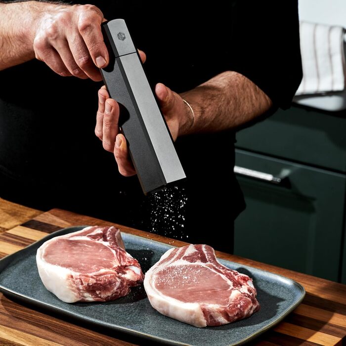 Мельница для соли 24 см черная HexClad