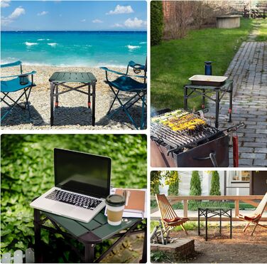 Алюминиевый раскладной стол для кемпинга 40 х 40 х 53 см VILLEY