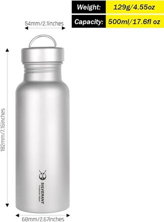 Ультралегкая бутылка для воды с термоизоляцией 500 мл SILVERANT