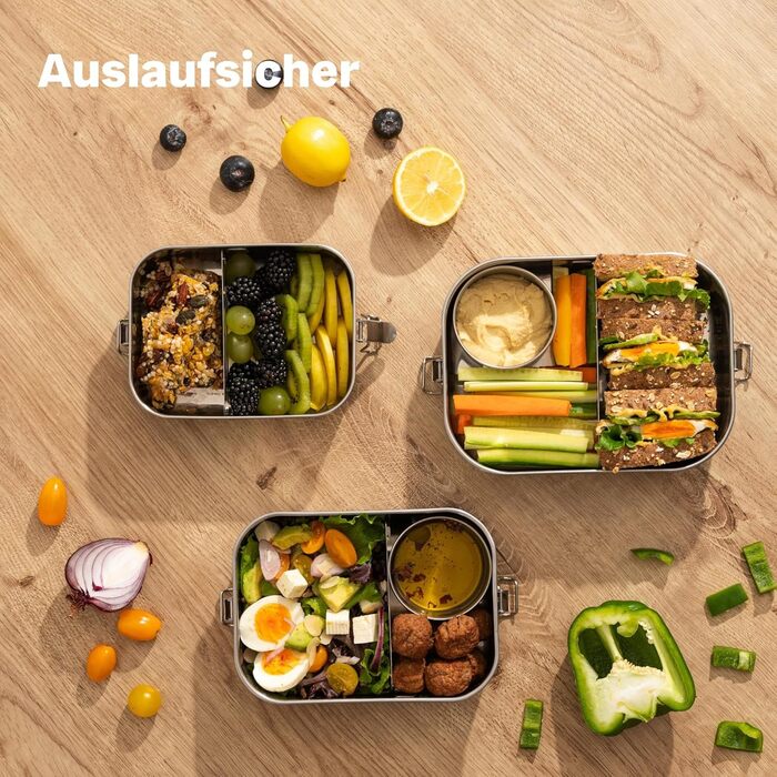 Набір з 3 круглих контейнерів 150 мл до ланч-боксів, нержавіюча сталь Silberthal