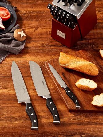 Набор кухонных ножей с самозаточным блоком FOHERE