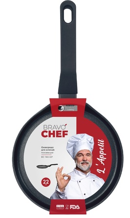 Сковорода Bravo Chef L'Appetit 22 см, для блинов (6913178)